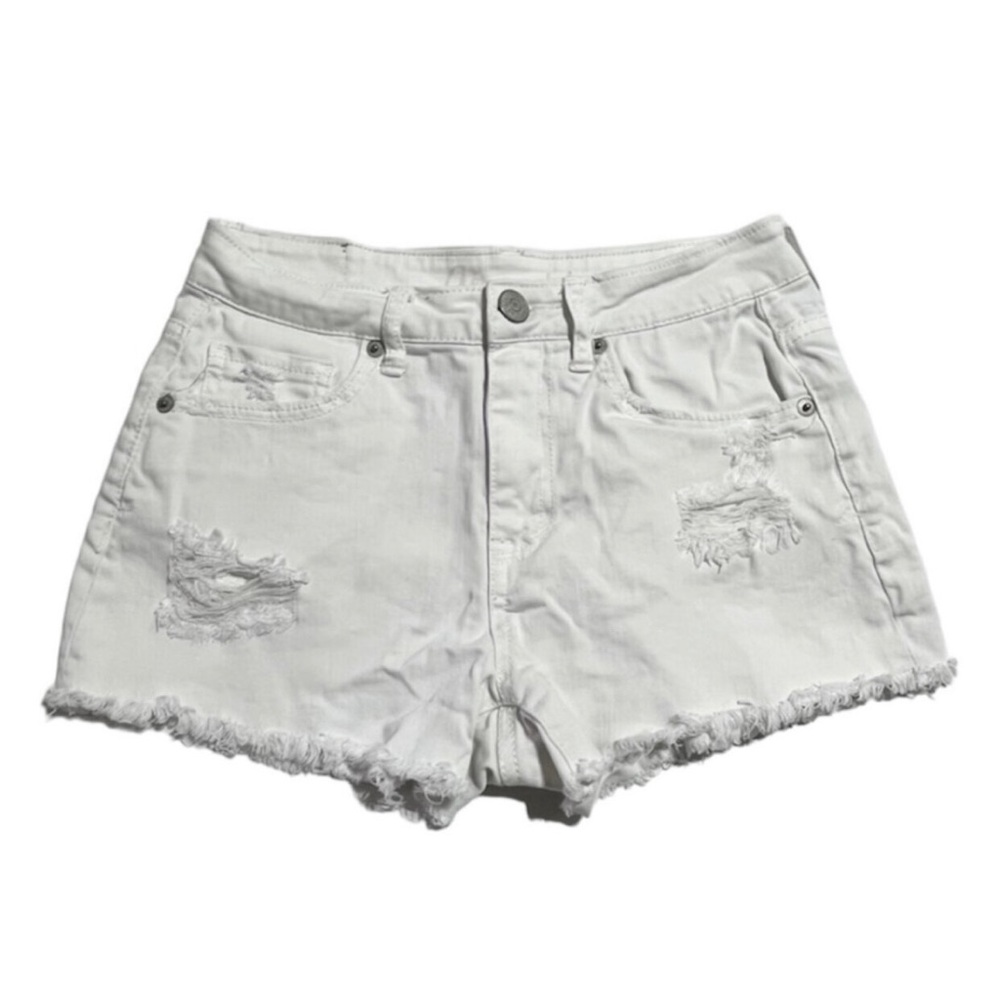 Aeropostale High Rise Shorty white distressed denim Size 0
